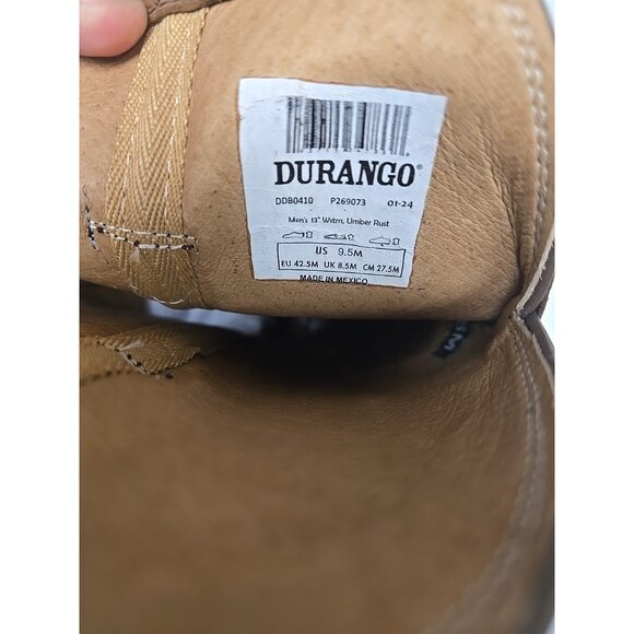 Durango Men's DDB0410 13" Arena Pro Square Toe Western Boot Brown Size 9.5M - Picture 5 of 7